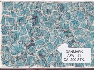 Danmark 200 stk Afa nr.171 Stemplet/ustemplet