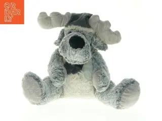 Tøjdyr elg med bamsehue (str. H. 38 cm)