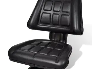 Traktorsæde med ryglæn sort