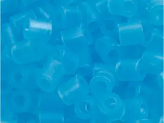 Rørperler, str. 5x5 mm, hulstr. 2,5 mm, medium, blå neon (32235), 1100stk./ 1 pk.