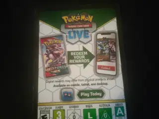 Pokemon kodekort pris per styk 0,80 kr