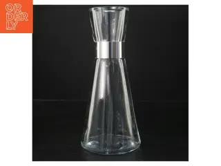 Glaskaraffel med metalkant fra Rosendahl (str. 26x11 cm)