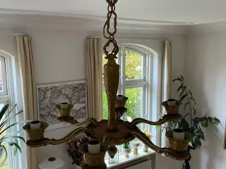 Messing lysekrone 6 arme