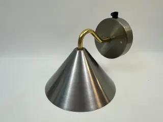 Retro væglampe i stål og messing