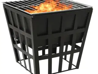 2-i-1 bålfad og grill 34x34x48 cm stål