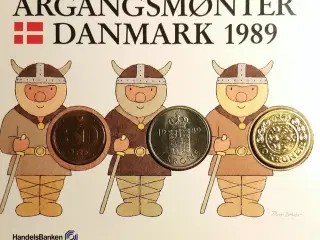 HANDELSBANKEN MØNTSÆT 1989 ÅRGANGSMØNTER DANMARK 
