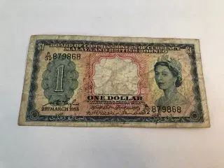 One dollar Malaya & British Borneo 1953