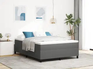 Boxspring Seng Lysegrå 140x200 cm Corduroy Stof