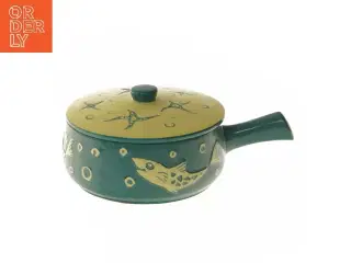 Keramisk gryde med låg (str. Ø 14,5 cm)