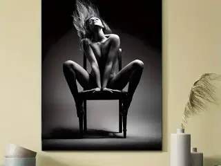 * Lærredsmaleri; Chair