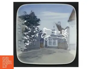 Firkantet porcelænsfad fra Royal Copenhagen (str. 10 x 10 cm)