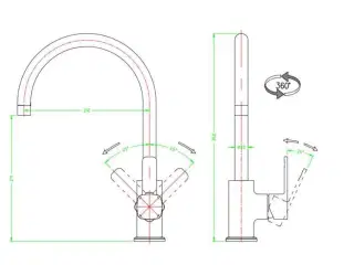 Nyt og ubrugt design køkkenarmatur/vandhane