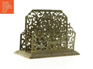 Gammel brevholder i udsmykket messing (str. 19 x 10 x 14 cm)