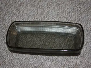 Grå glas skål 20,5 cm x 9,5 cm