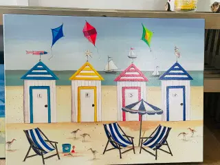 Flotte malerier af strandhuse