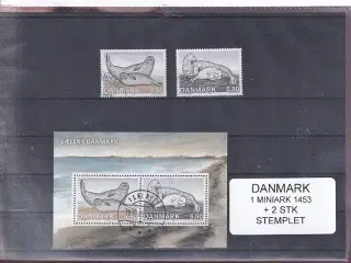 Danmark - Miniark 1453  + enkeltmærker - Stemplet