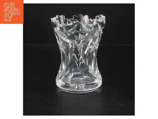Krystallvase (str. Ø. 10 cm. længde. 13,5 cm)