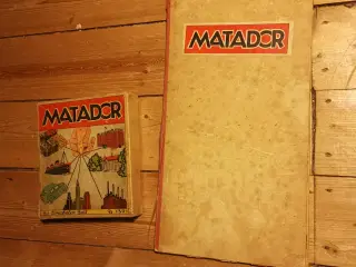 Gammelt Retro Matador Brætspil med Træbrikker