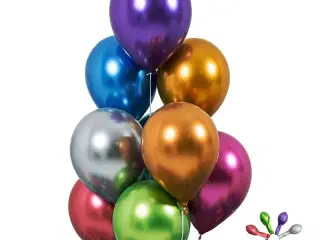 12'' (30CM) Latex balloons chrome 7 stk