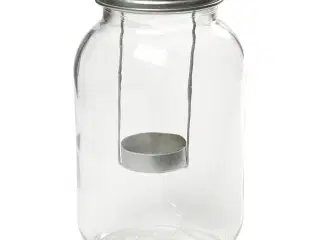 Elegant Glaslanterne med Stjerneudstansning 18 cm