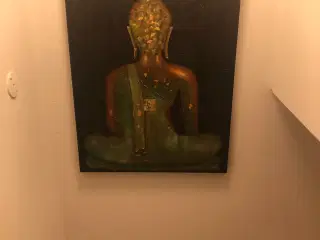 Buddha maleri akryl på lærred