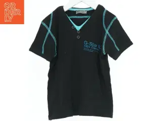 Sort G-Star t-shirt med blå detaljer fra G-star Raw (str. 128)
