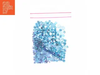 Assorterede blå perler (str. Pose 5 x 6 cm)