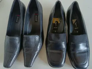 Ecco sko 38str sort læder 