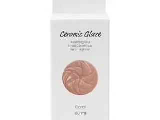 Keramikglasur, 984-1101 °C, dækkende, Coral, 60 ml/ 1 ds.