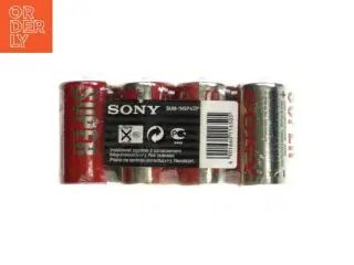 4 Batterier - størrelse D fra Sony (str. 13 x 6 cm)