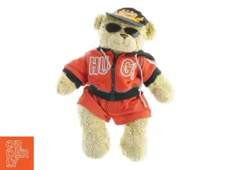 Tøjklædt bamse fra Build a Bear (str. H. 45 cm)