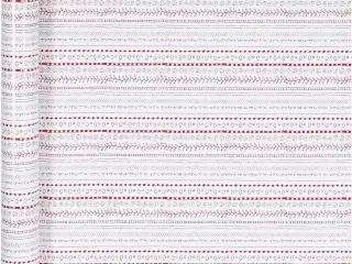 Doodle Gavepapir - Rød/Hvid, 70 cm x 4 m, 80 g
