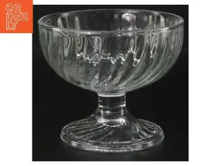 Glasskål på fod (str. Ø 11,5 cm højde 10 cm)