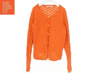 Orange cardigan med mønster fra H&M (str. 128)