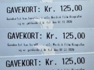 4 billetter til Nordisk Film biografer