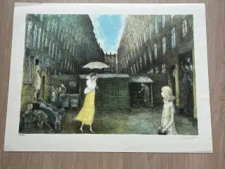 Litografi Ib Spang Olsen