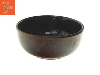 Mørk brun keramisk skål (str. Ø 17,5 cm)