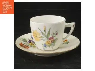 B&G Saksisk Blomst kaffekop 102 (str. Ø 13,5&6x9,5 cm)