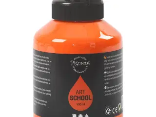 Art Akrylmaling, halvblank, halvtransparent, orange, 500ml/ 1 fl.