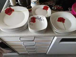 Porcelæn tallerken sæt