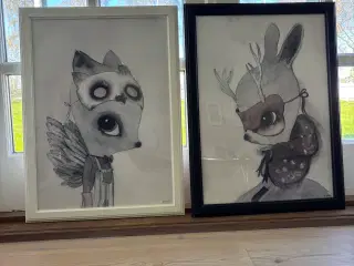 2 stk MRS MIGHETTO plakater i ramme