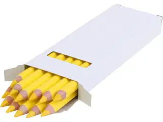 edu Kraftige Farveblyanter, tykkelse 10 mm, mine 6,25 mm, lys gul, 12stk./ 1 pk.