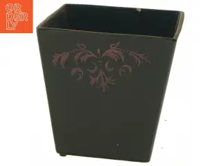 Sort kvadratisk vase (str. 15 cm)
