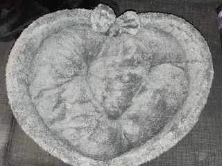 Flot Grå hjerteformet kat/hunde seng 