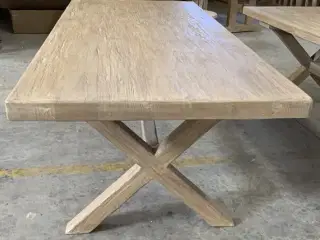 Plankebord massiv elmetræ: rustik spisebord