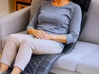 Elektrisk massagemåtte sort med 10 zoner