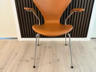 AJ Syver Stole Armlæn 6 stk. Cognac Læder