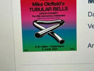 Mike oldfield koncert  2 gode siddepladser