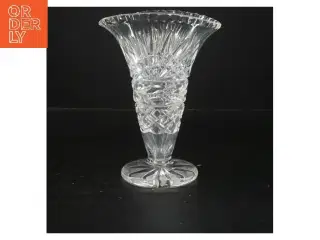 Glasvase med mønster (str. 14x18x10 cm)