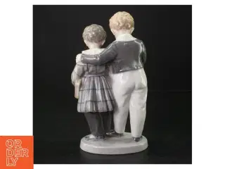 Porcelænsfigur af to børn fra Royal Copenhagen (str. H. 20,5 cm)